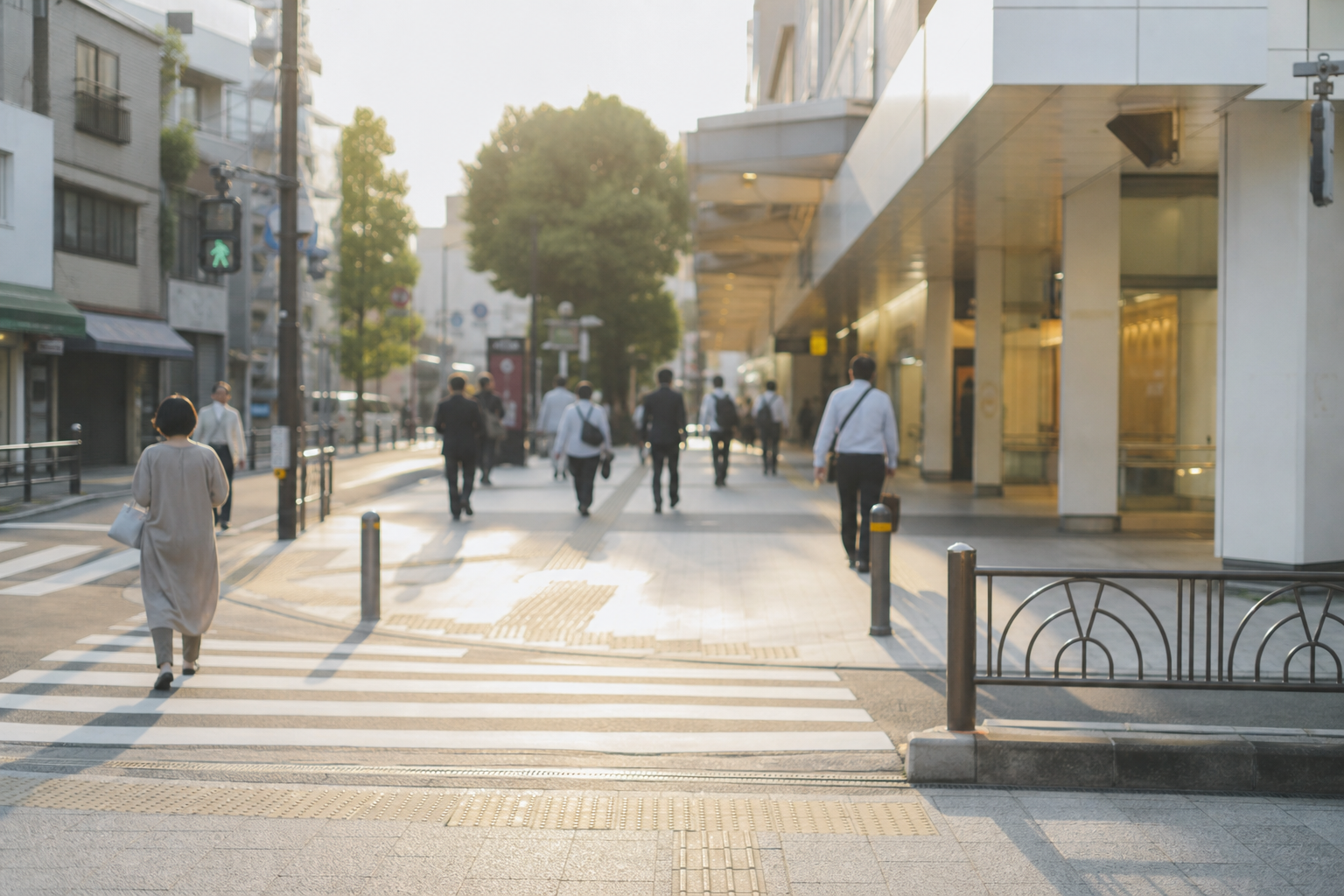駅北口の横断歩道